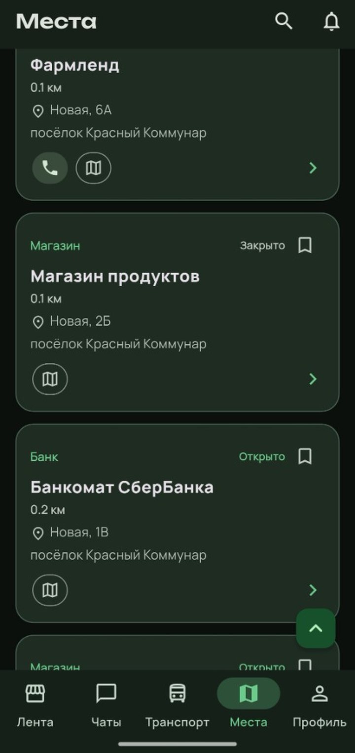 Справочник мест