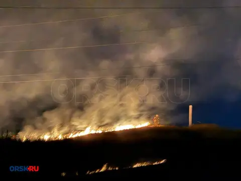 Между Орском и Новотроицком горят поля